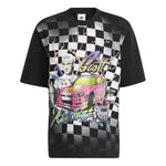 adidas originals x JEREMY SCOTT Crossover FW22 Casual Grid Printing Sports Short Sleeve Black T-Shirt HG6512