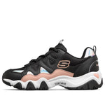 (WMNS) Skechers D'lites 2.0 Low-top Running Shoes Black/White/Pink 66666312-BKPK