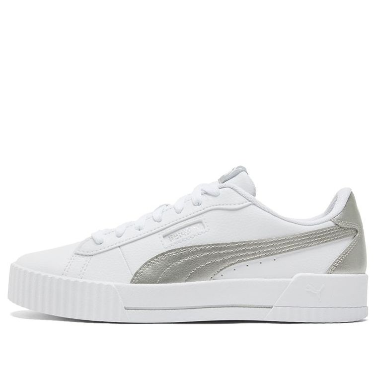(WMNS) PUMA Carina Crew Metallic 'White Grey' 368879-01