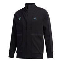 Men's adidas Sports Stylish Jacket Solid Color Black FM9344