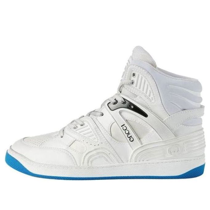 Gucci Basket Breathable Wear-Resistant Non-Slip High 'White Blue' 661301-2SHA0-9014