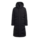 adidas Big Baffle Coat Outdoor Sports Long Loose hooded down Jacket Black GT6536