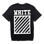 Off-White square frame Printing Round Neck Short Sleeve Unisex Black OMAA002F161850101001
