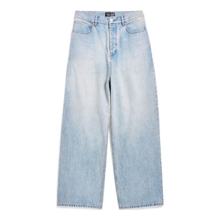 (WMNS) Balenciaga Baggy Jeans 'Light Blue' 773763TJW794076