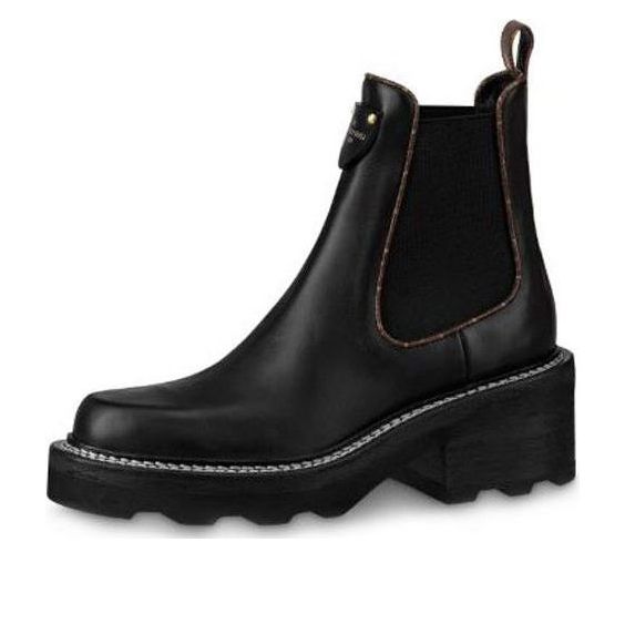 (WMNS) LOUIS VUITTON LV Beaubourg Chlsea Boots 'Black Brown White' 1A8947