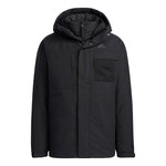 Men's adidas 3in1 Dwn Jkt Outdoor 3 In 1 Detachable Sports Hooded Down Jacket Black H20772