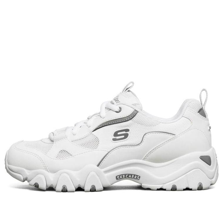 (WMNS) Skechers D Lites 2.0 Silver/White 88888397-WHT