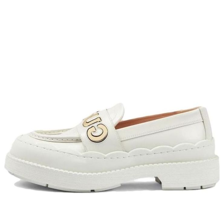 (WMNS) Gucci Loafer 'White and metallic leather' 752854-AACEW-9071