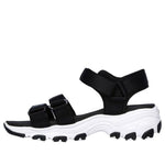 (WMNS) Skechers D'Lites Sandals Black 31514-BLK