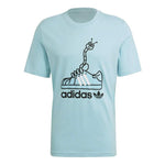 adidas originals Worm Tee Printing Sport Short Sleeve Men's Light Blue GN2156