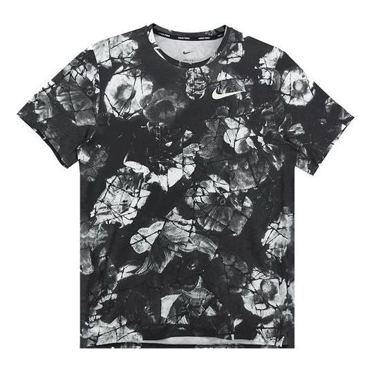 Men's Nike Pro Dri-FIT Color Block Printing Short Sleeve Black T-Shirt DQ5422-010