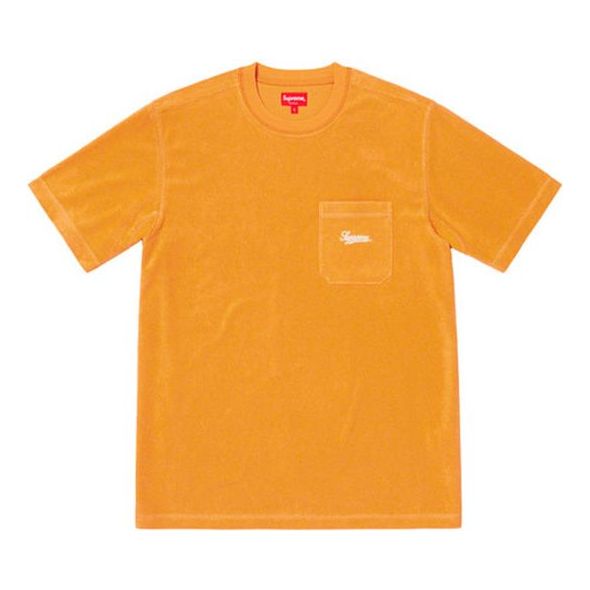 Supreme SS19 Terry Pocket Tee Short Sleeve Unisex Orange SUP-SS19-10573