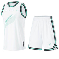 Li-Ning CBA Logo Basketball Suit 'White Green' AATU019-7