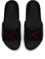 Air Jordan Hydro 7 V2 Black Red Burst Crack Slippers 'Black' BQ6290-016