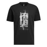adidas WJ GFX LOGO Sports Round Neck Pullover Short Sleeve Black HI6858