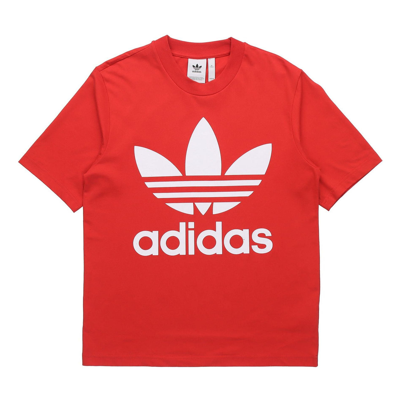 adidas originals Logo Loose Short Sleeve Red FM3796