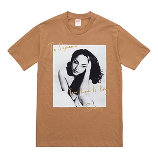 Supreme SS17 Sade Tee Mocha Character Printing Short Sleeve Unisex Brown SUP-SS17-05