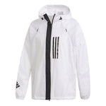 adidas W.D.N Jacket Fleece-Lined Running Hoody Windbreaker Hoodie 'White' DZ0054