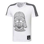 adidas neo M Sw Tee 5 Reflective Black Printing Round Neck Short Sleeve White CV9384