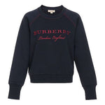 (WMNS) Burberry Logo Embroidered Hoodie Deep Blue 40529791
