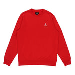 Men's Converse Casual Sports Logo Round Neck Pullover Red 10020345-A11