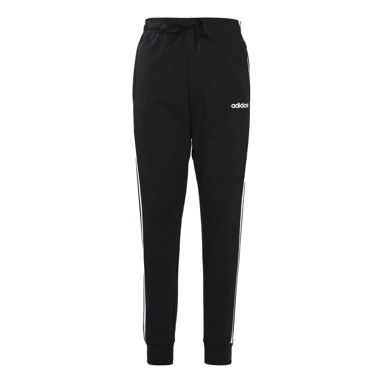 adidas Essentials 3-Stripes Tapered Cuffed Pants Men Black DU0468