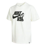 Men's Nike Logo Flowers Printing Casual Sports Short Sleeve White T-Shirt DQ1009-133