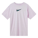 (WMNS) Nike Logo Plant Printing Casual Sports Round Neck Short Sleeve Pink Purple T-Shirt DN5887-530