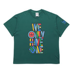 adidas originals Artist Tee Ss Earth Printing Sports Round Neck Short Sleeve Forest Green HA2248