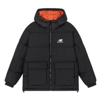 New Balance Soft Alpine Icon Down Jacket 'Black Orange' AMJ24358-BK