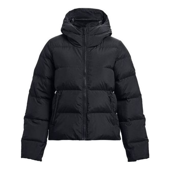 (WMNS) Under Armour ColdGear Infrared Down Hooded Jacket 'Black' 1378861-001