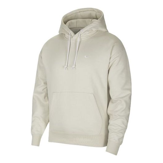 Men's Nike Logo Embroidered Solid Color Fleece Lined White DA0316-072