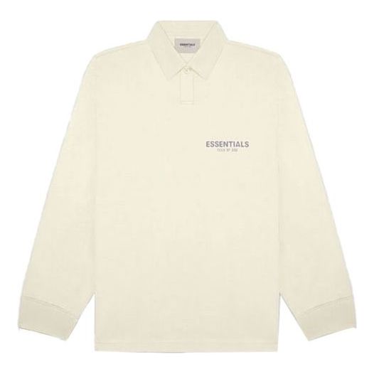 Fear of God Essentials FW20 Long Sleeve Polo Shirt 'Cream' FOG-FW20-365