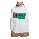 Men's Nike Colorblock Logo Skateboard Long Sleeves Polo Shirt White CJ0045-100