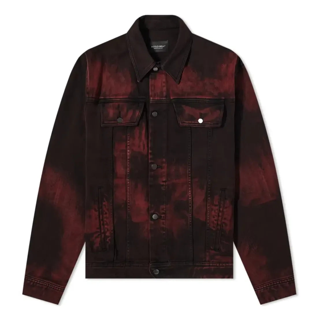A-COLD-WALL* Erosion Trucker Jacket 'Burnt Red Light Grey' ACWMH025-BRDLGY