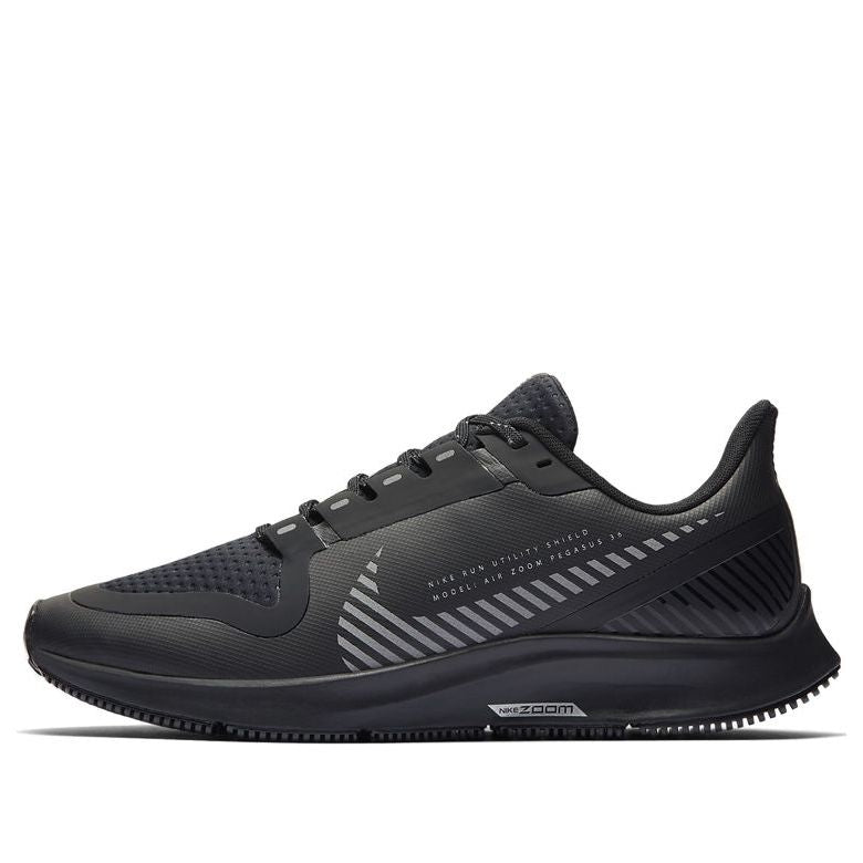 (WMNS) Nike Air Zoom Pegasus 36 Shield 'Black Metallic Silver' AQ8006-001