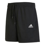 Men's adidas Solid Color Logo Micro Mark Lacing Knit Athleisure Casual Sports Shorts Black GK9600