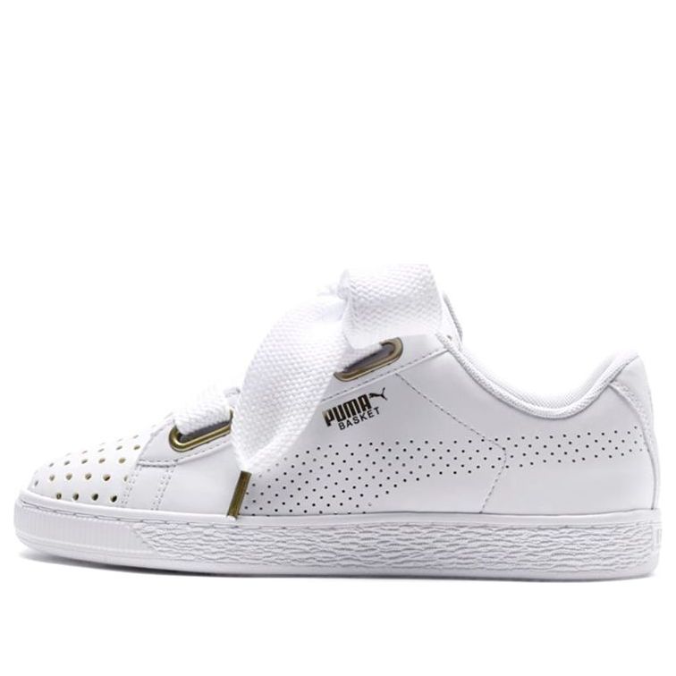 (WMNS) PUMA Basket Heart Ath Lux White 366728-01