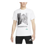 Men's Nike Landscape Alphabet Printing Round Neck Pullover Straight Short Sleeve White T-Shirt DM5434-100