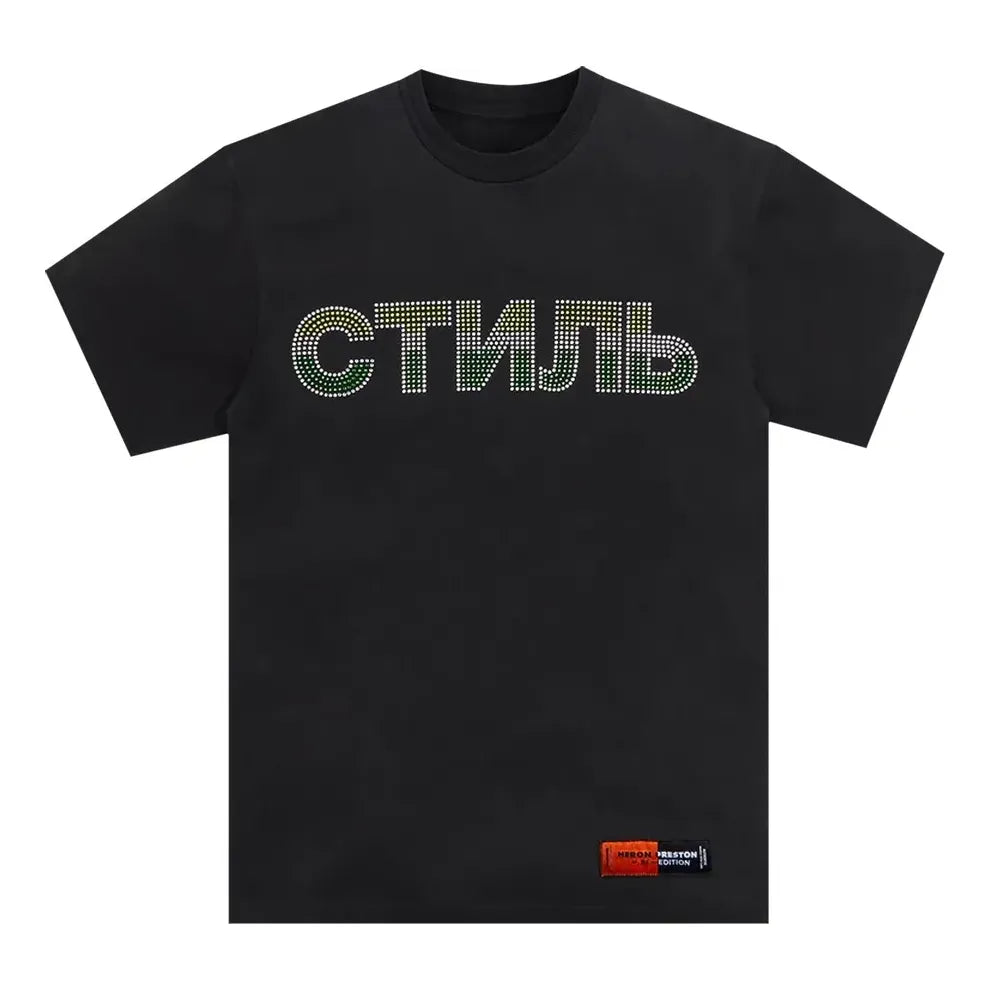 HERON PRESTON CTNMB T-shirt 'Black Green' HMAA025S22JER0021055