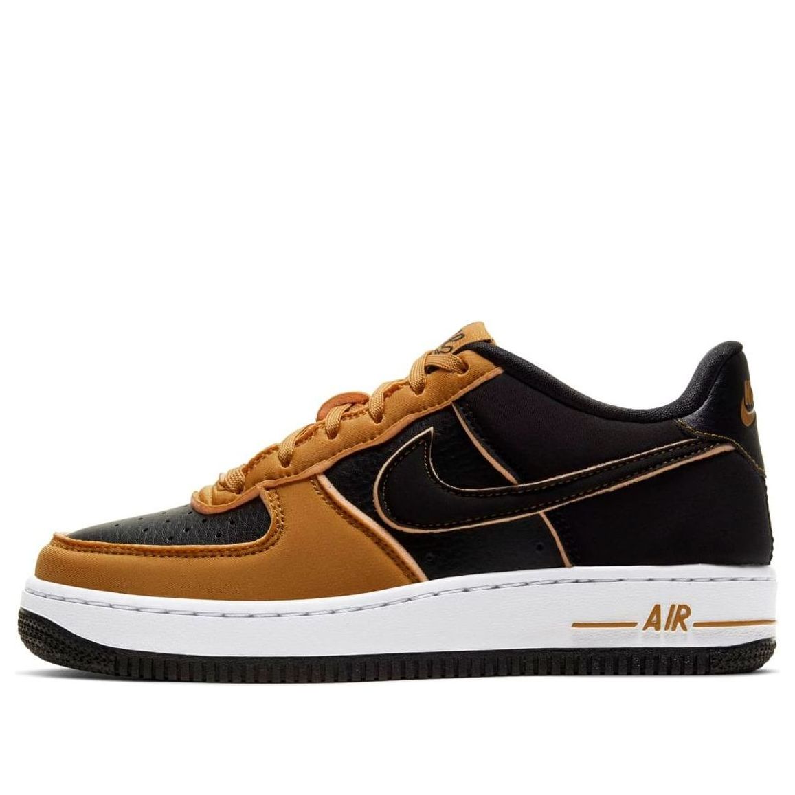 (GS) Nike Air Force 1 Low 'Black Yellow Orange' CD7406-003