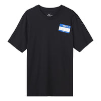 Nike Dri-FIT Back Cartoon Alphabet Pattern Printing Round Neck Breathable Running Short Sleeve Black DO0771-010