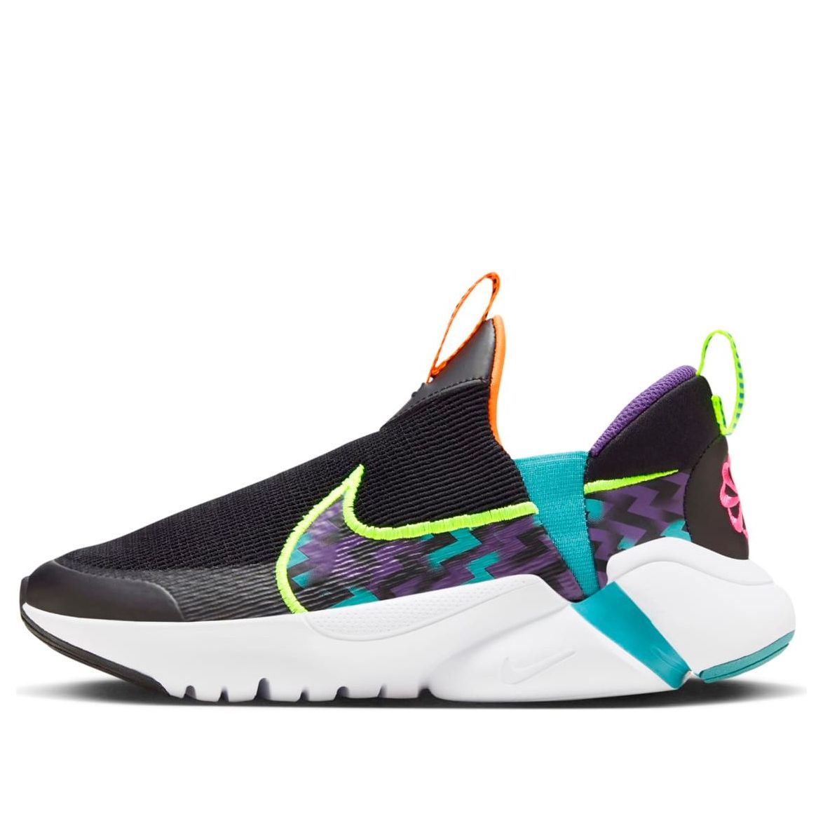 (GS) Nike Flex Plus Next Nature 2 'Black Purple Green' FB2354-001