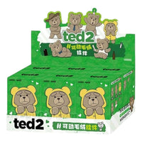 Pop Mart Ted2 Teddy Bear Action Plush Pendant Sealed Case (6 Blind Boxes) PPMT-2503-0035