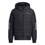adidas neo M Dwn 3S Puf Jk Metallic Sports hooded down Jacket Black H45283