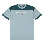 New Balance Linear Logo Honeycomb Mesh T-shirt 'Salt Marsh' AMT45072-SAM