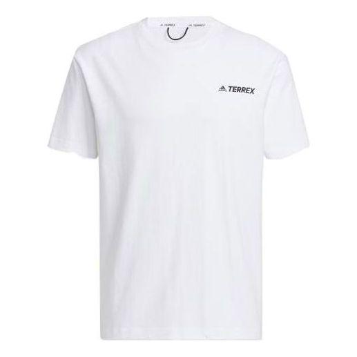 adidas Terrex U Trx Logo T Outdoor Sports Short Sleeve White T-Shirt HM3548