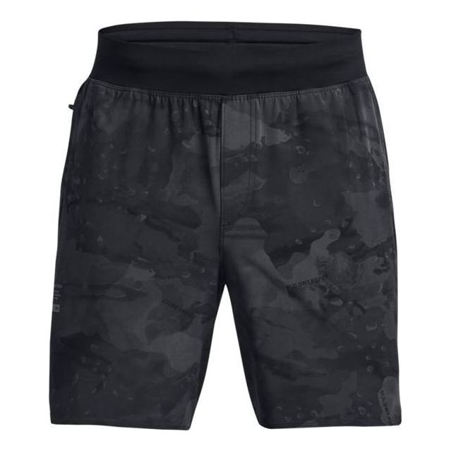 Under Armour Project Rock Unstoppable Camo Shorts 'Black Grey' 1382171-001