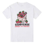 (WMNS) Converse Strawberry T-Shirts 'White' 10023029-A01