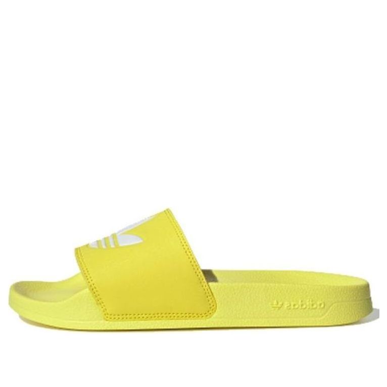 (WMNS) adidas originals Adilette Lite Slipper 'Yellow White' FU9140